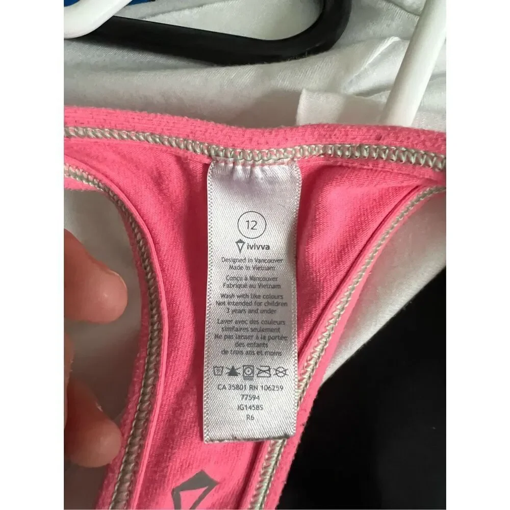 Ivivva bundle of girls racerback tank tops Pink and purple 12